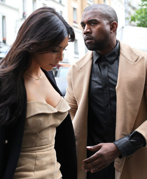 Kim Kardashian in Fur Again! And Kanye Matches