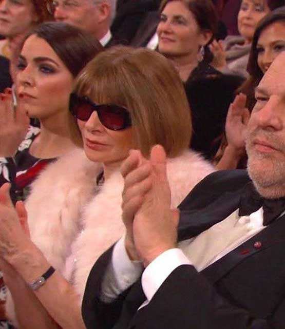 Anna Wintour Looks Lost without Signature Sunglasses