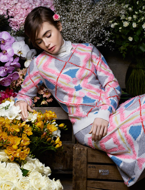 Lily Collins Muse for Karl Lagerfeld X Barrie